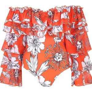 Flirty Ruffled Sporlike Swimsuit NWOT